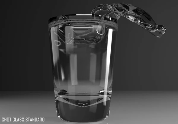 Shot pohár normál 3D-s illusztráció — Stock Fotó