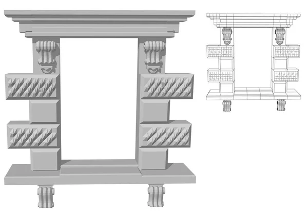 Apertura finestra rettangolare — Vettoriale Stock