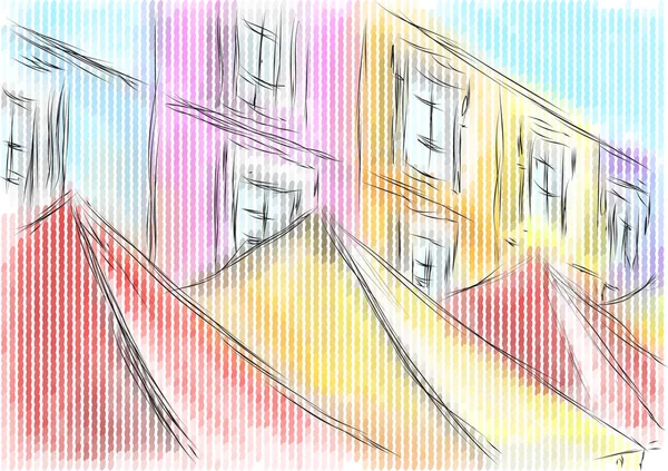 Bazar de Portobello dans la rue — Image vectorielle