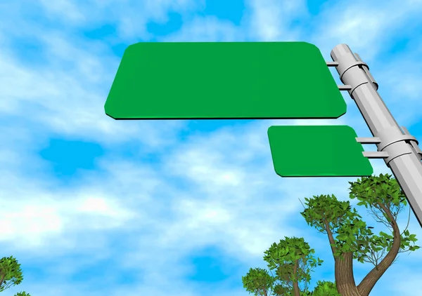 Road sign 3d illustratie — Stockfoto