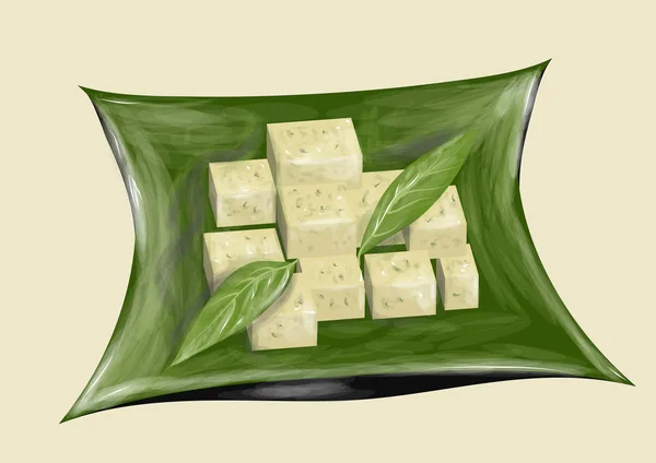 Tofu vector illustration — Stock Vector