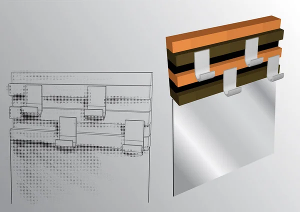 Kleiderbügel Vektor Illustration — Stockvektor