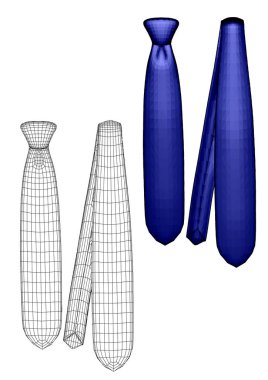 Mavi bağları illüstrasyon vektör