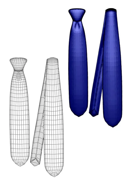 Векторная иллюстрация синих галстуков — стоковый вектор