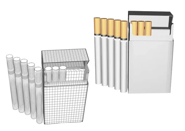 Cigarettes in a pack — Stock Vector