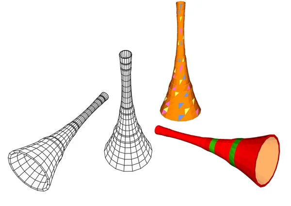 Illustration vectorielle de cor de ventilateur — Image vectorielle