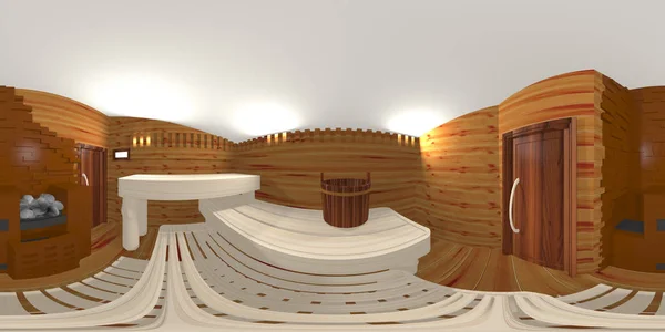 Küçük sauna HDRI — Stok fotoğraf