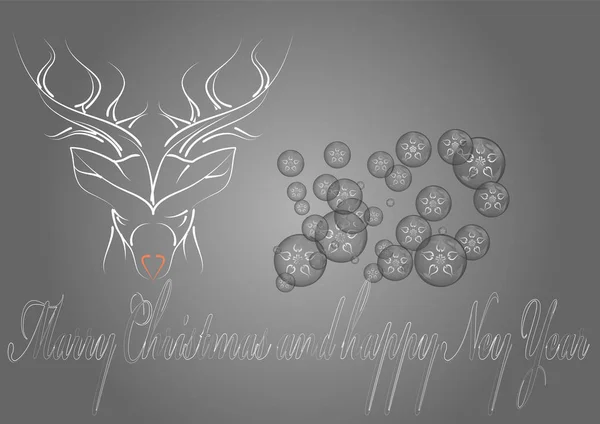 圣诞节的灰色背景 — 图库矢量图片