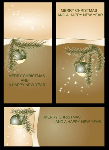 Bannières de Noël illustration vectorielle — Image vectorielle