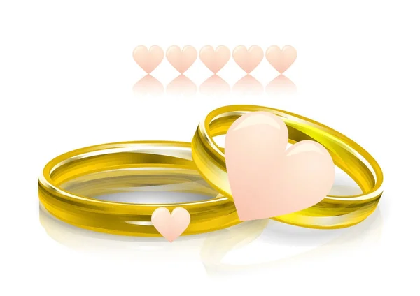 Anneaux de mariage illustration vectorielle — Image vectorielle