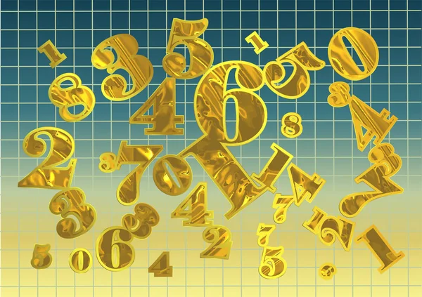 黄金の算術の背景 — ストックベクタ