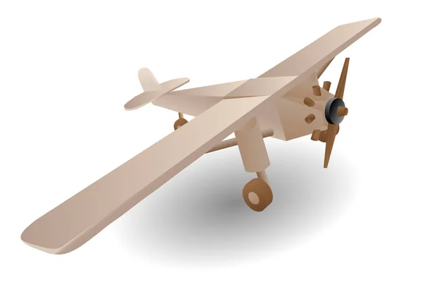 子供木製飛行機 — ストックベクタ