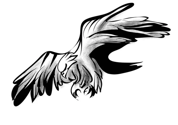 Eagle vliegende vector — Stockvector