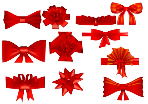 Set of various  bows — Stock Vector