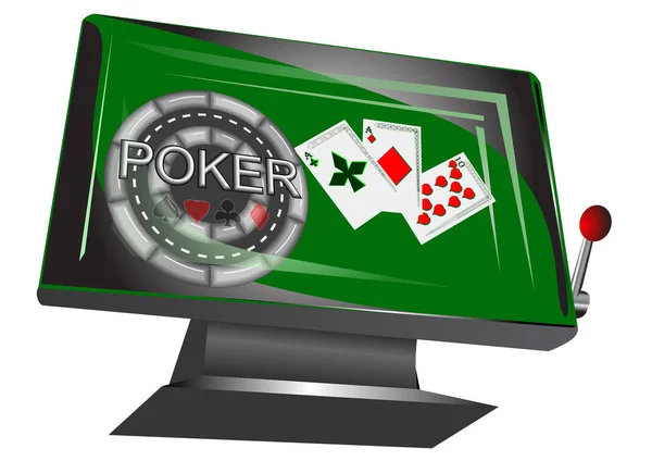 Online gambling symbol — Stock Vector