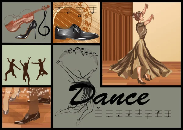 Set pour la danse — Image vectorielle