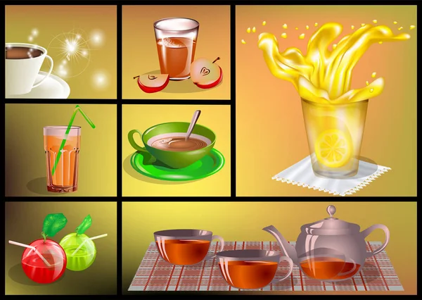 Set de refrescos — Archivo Imágenes Vectoriales