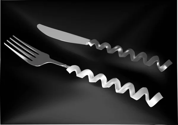 Original and creative cutlery — Stock Vector