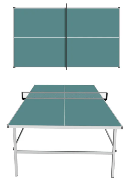 Tischtennis auf Weiß — Stockvektor