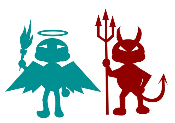 Ángel y diablo — Vector de stock