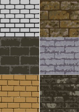 altı soyut tuğla doku