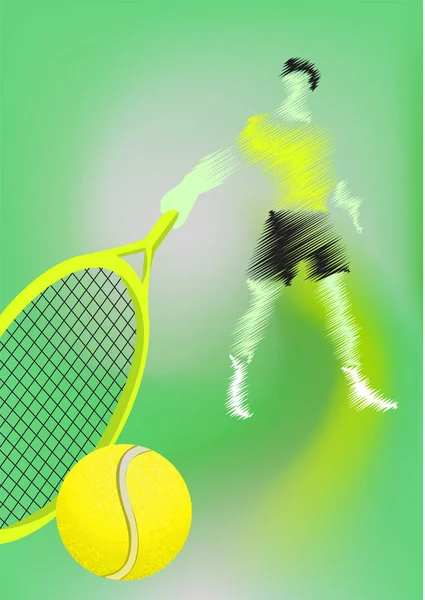 テニスの抽象的なイラスト — ストックベクタ