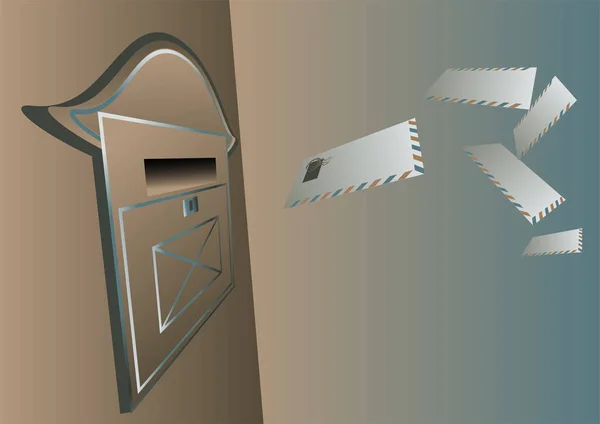 Abstract mail box — Stock Vector