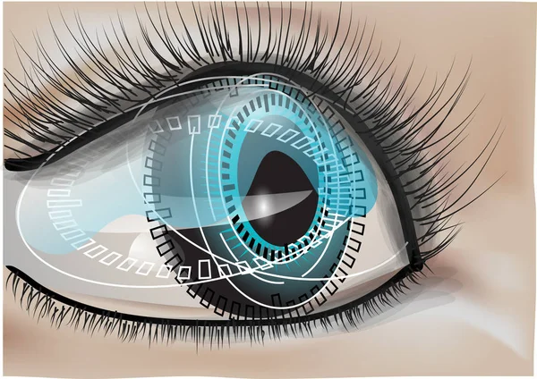 Bionikus emberi szem — Stock Vector