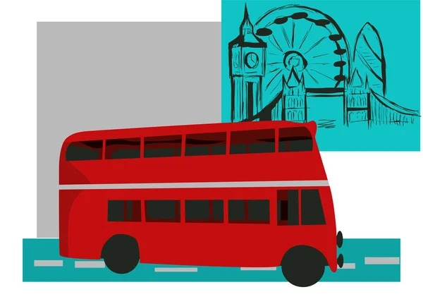 Лондонский автобус — стоковый вектор