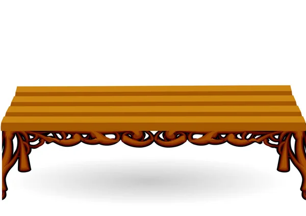 Banc isolé sur blanc — Image vectorielle