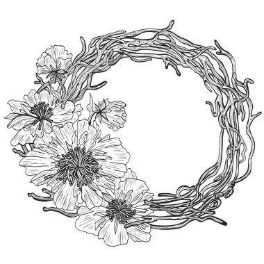 Çiçek çelenk. Çiçekli bitki.