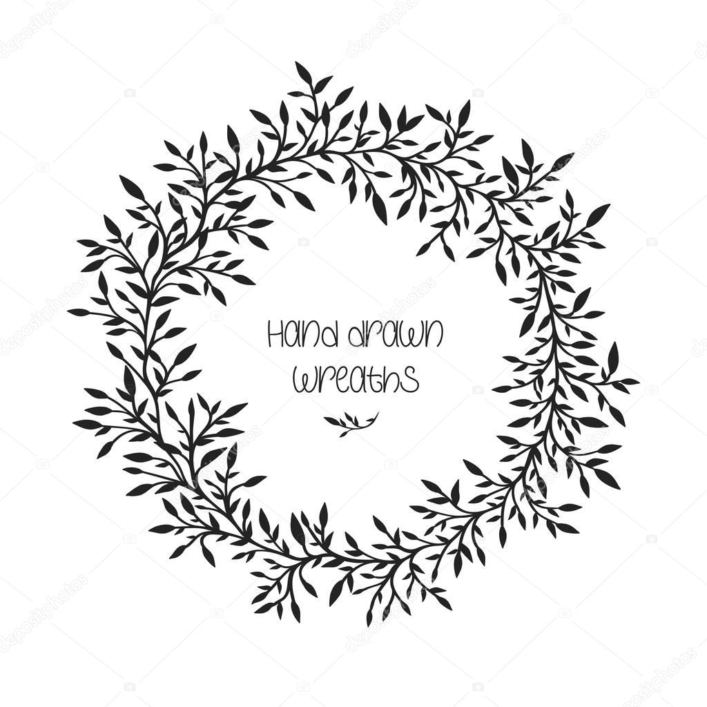 Floral frame. Vector decorative collection of floral frame.