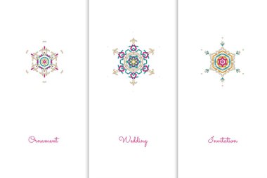 Tasarım şablonu için vektör öğeleri. Süslü dekorasyonu için davetiye, tebrik kartları, sertifika, Etiketler, rozetleri, Etiketler