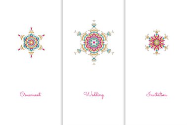 Tasarım şablonu için vektör öğeleri. Süslü dekorasyonu için davetiye, tebrik kartları, sertifika, Etiketler, rozetleri, Etiketler