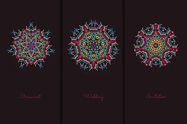 Tasarım şablonu için vektör öğeleri. Süslü dekorasyonu için davetiye, tebrik kartları, sertifika, Etiketler, rozetleri, Etiketler