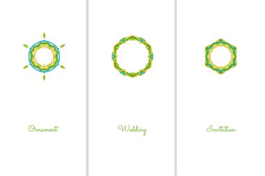 Tasarım şablonu için vektör öğeleri.