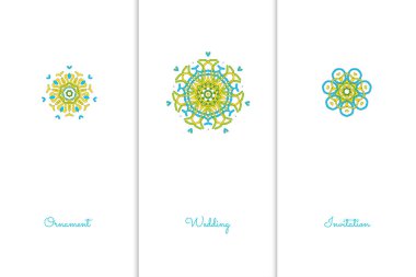 Tasarım şablonu için vektör öğeleri.