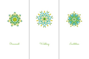 Tasarım şablonu için vektör öğeleri.