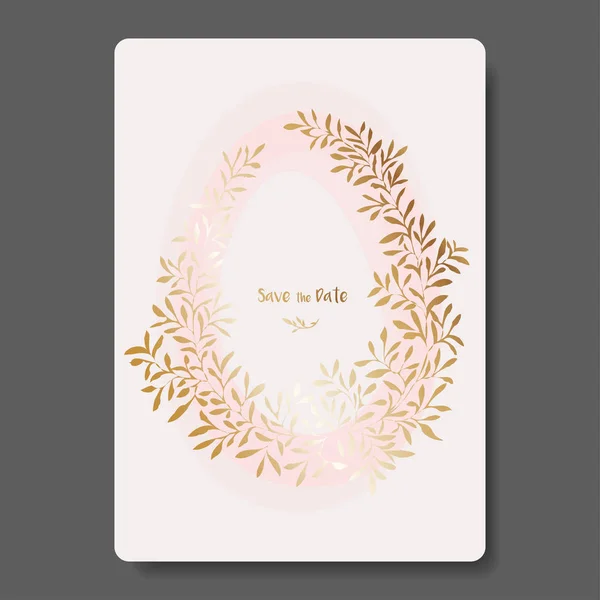 Plantilla de invitación de boda — Vector de stock