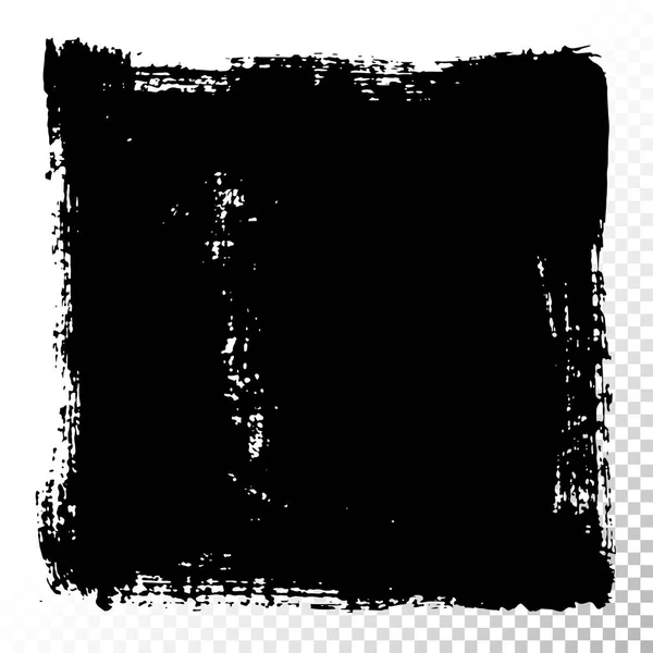 Τετράγωνο κουτάκι. Διάνυσμα μαύρες κηλίδες λαδιού απομονωμένα σε λευκό. Χέρι στοιχεία σαγρέ σχεδίασης. — Διανυσματικό Αρχείο