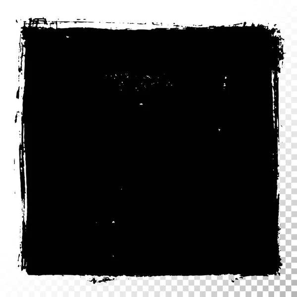 Zone de texte carrée. Taches vectorielles d'huile noire isolées sur blanc. Eléments de design texturés dessinés à la main . — Image vectorielle