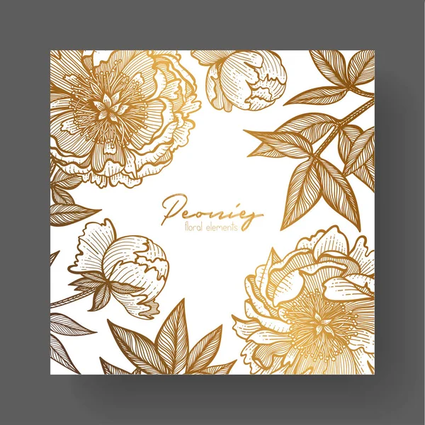 Gold cards templates for wedding stationery, with vintage style, or for many other design projects including wall art, logo design, branding and marketing material etc. — Stock Vector