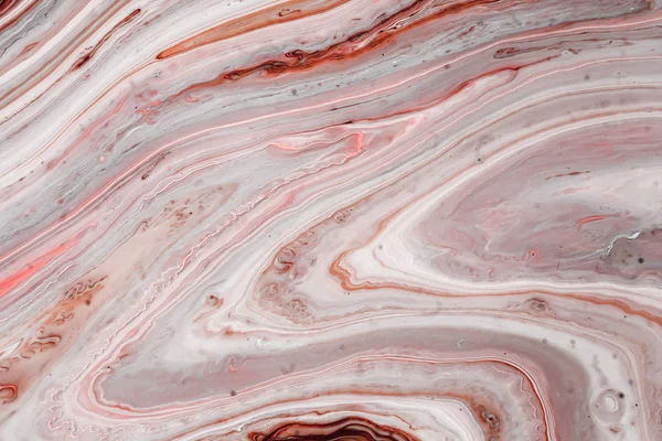 Mermer veya akik dalgaların swirls. Sıvı Mermer doku pembe ve kahverengi renkleri ile. Soyut resim arka plan duvar kağıtları, posterler, kartları, davetiyeleri, Web siteleri için. Sanat sıvı.