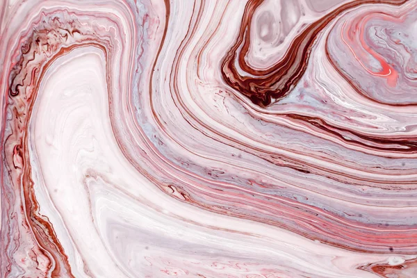 Mermer veya akik dalgaların swirls. Sıvı Mermer doku pembe ve kahverengi renkleri ile. Soyut resim arka plan duvar kağıtları, posterler, kartları, davetiyeleri, Web siteleri için. Sanat sıvı.