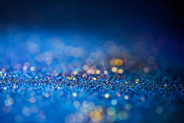 Fond brillant multicolore paillettes raster. Résumé rose chatoyant, bleu, jaune cercles fond décoratif. Illustration effet lumières Bokeh. Taches brillantes et scintillantes qui se chevauchent . — Photo