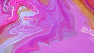 Contemporary fluid art, acrylic flow animation. Colorful liquid, oil paints, aquarelle dyeing motion. Watercolor mix texture close up. Liquid paint patterns of moving surface. Flowing in chaotic.