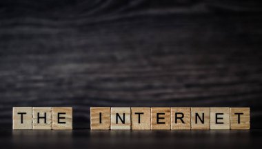 hafif ahşap kare panellerden oluşan Internet, word 