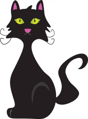 Karikatür kedi, vektör