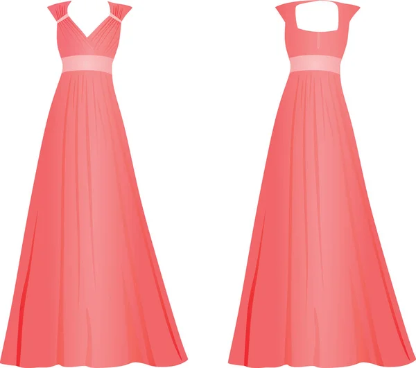 Roze vrouwen elegante jurk — Stockvector