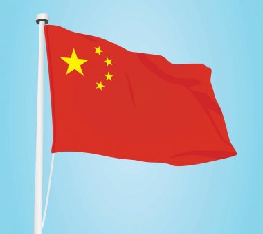 Sallama Çin bayrağı vektör